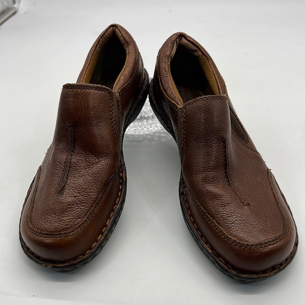 b.o.c. Brown Leather Slip on Loafers size 6 nwt